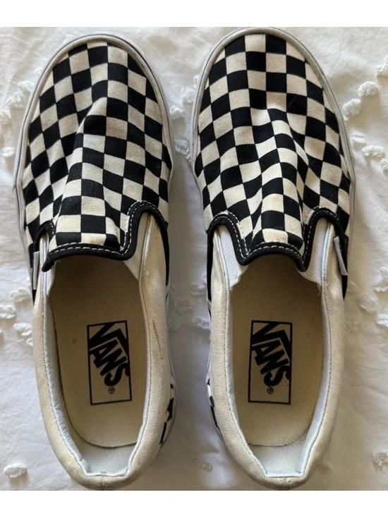 Vans Classic Slip-On Checkerboard - Black/White - Picture 2 of 5